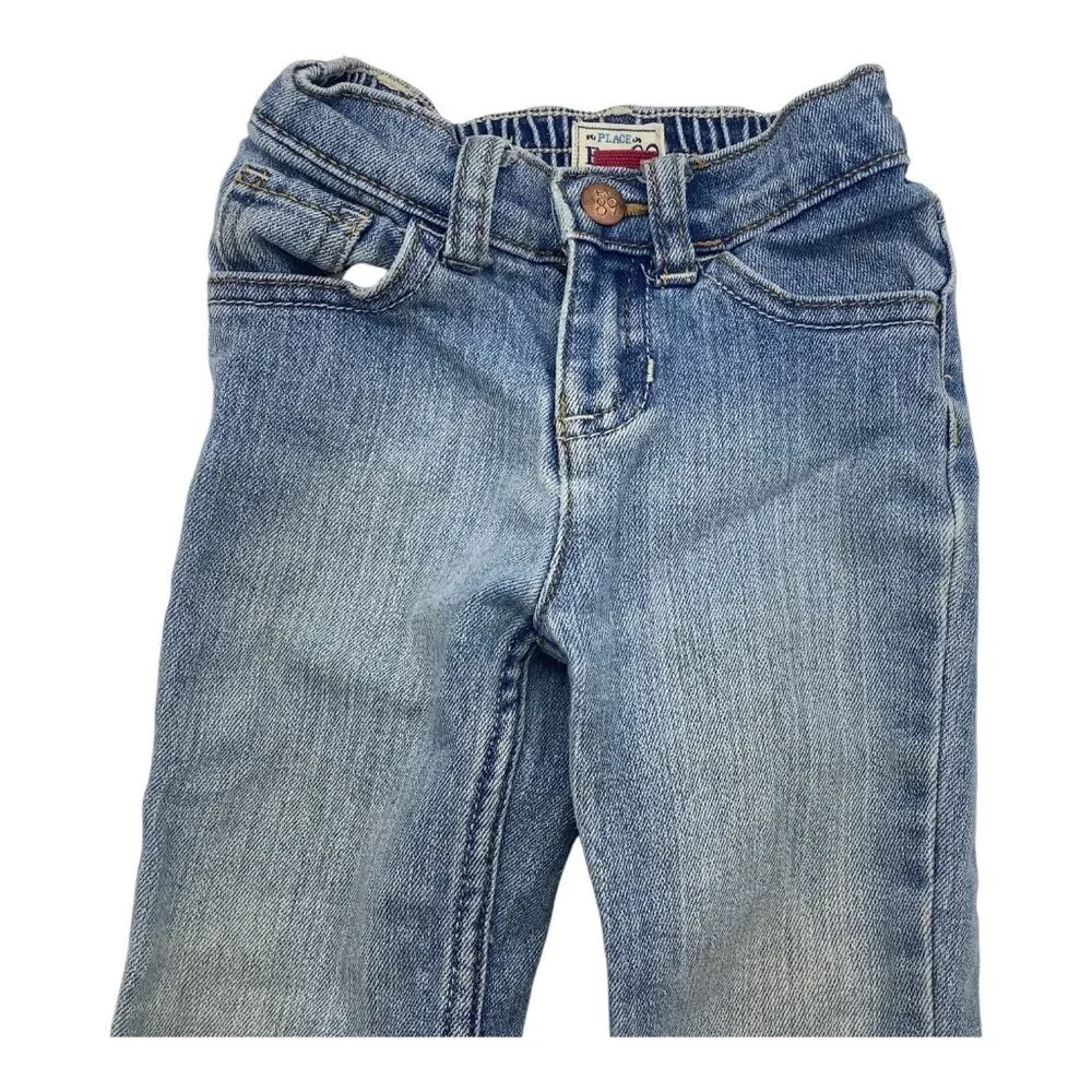 The Children's Place Blue Denim Jeans Baby Girl Size 18-24 Mos Bootcut‎ Stretch